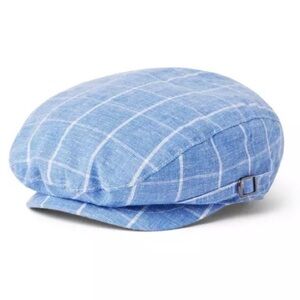 Janie and Jack Blue Plaid Flat Cap